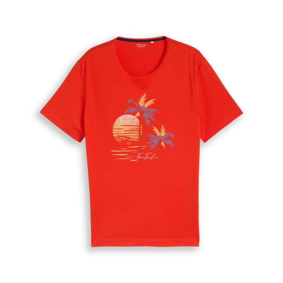 T-Shirt mit Palmen-Print
