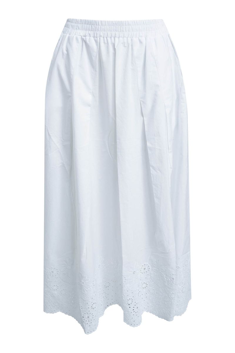 SKIRT WITH BORDERIE ANGLAISE