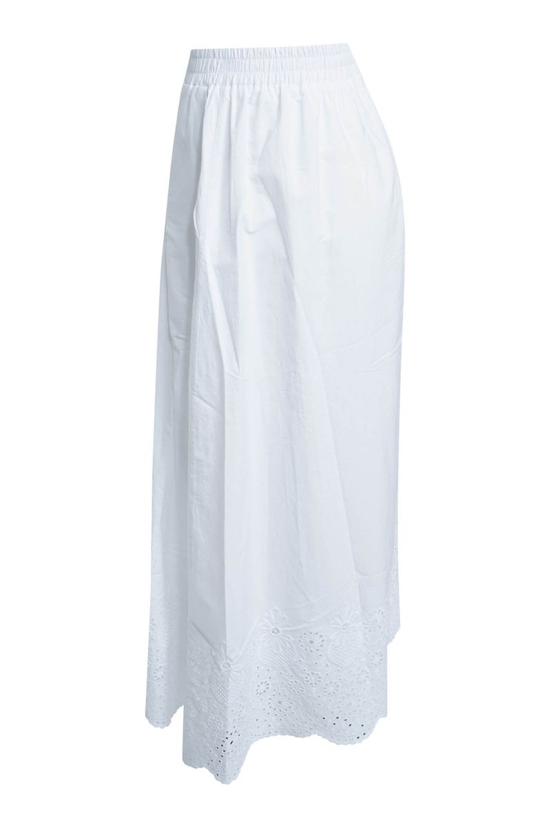 SKIRT WITH BORDERIE ANGLAISE