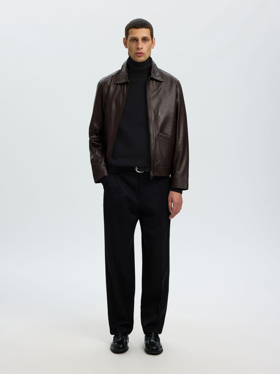SLHDANE LS KNIT STRUCTURE ROLL NECK