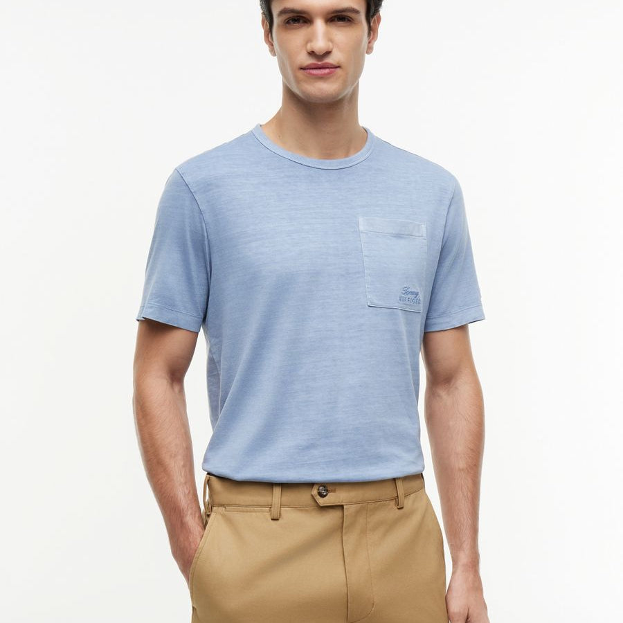 GARMENT DYE POCKET REGULAR TEE