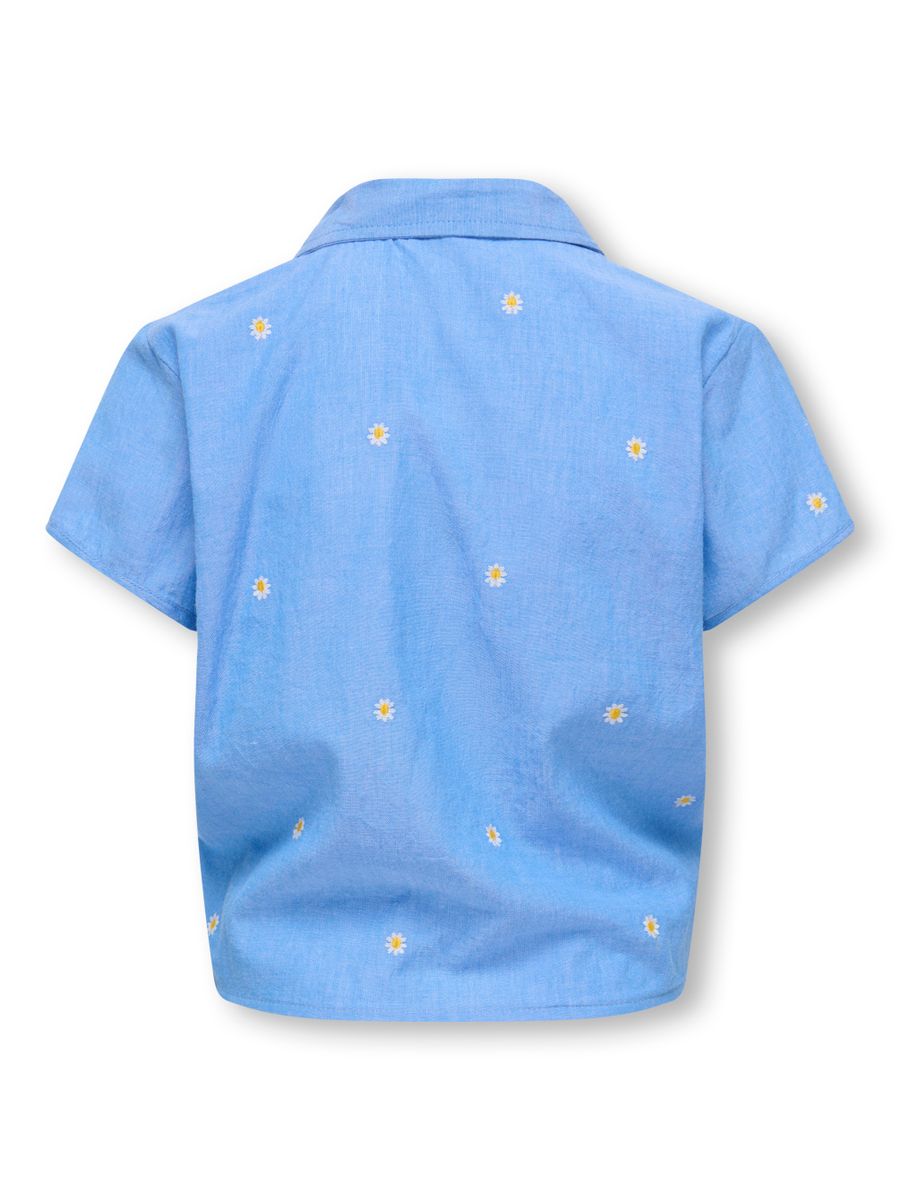 KOGMALOU SS EMB KNOT SHIRT WVN