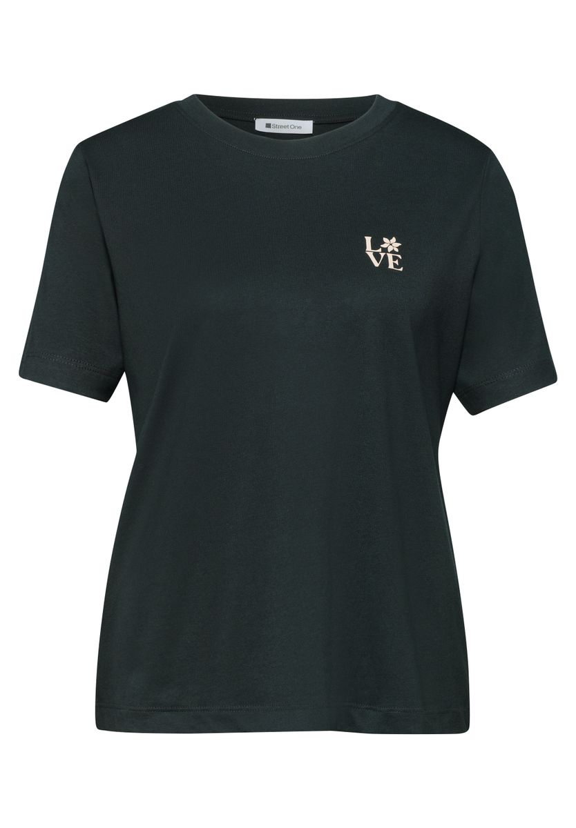 T-Shirt mit Rundhals und Printdetail