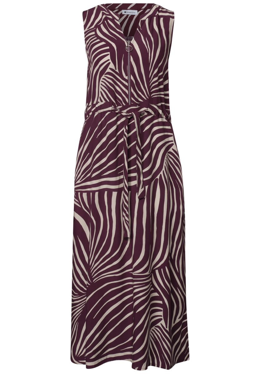 Midi-Kleid mit Split Neck und Zipper