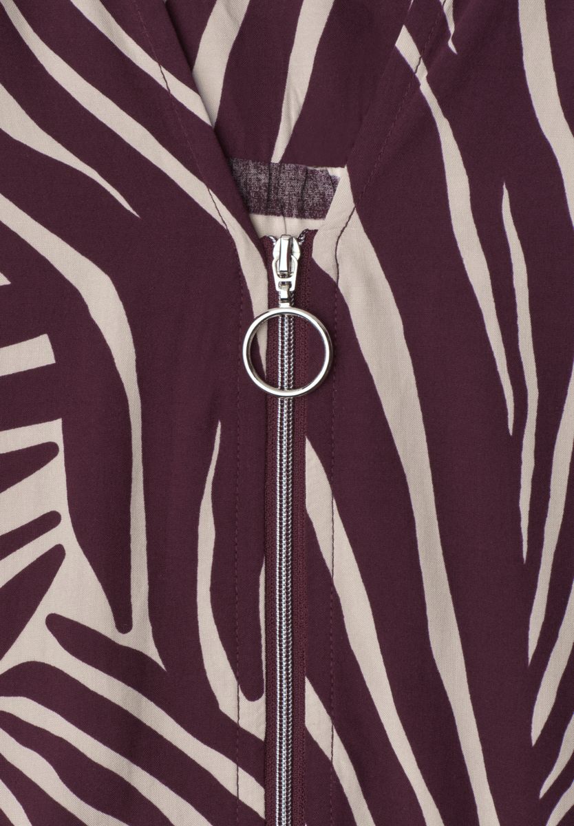 Midi-Kleid mit Split Neck und Zipper