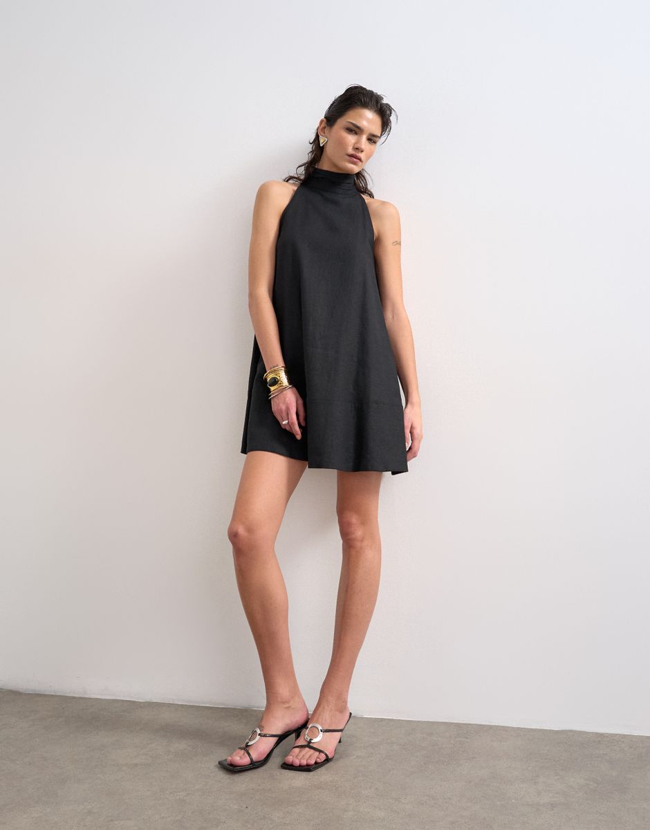 TSSARA SL TRAPEZE MINI DRESS WVN