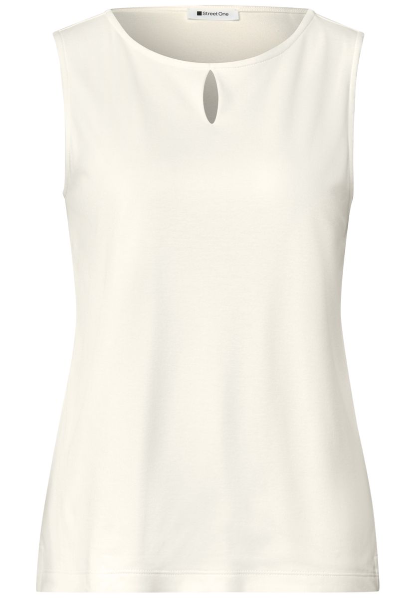 Top mit Rundhals und Cut-Out-Detail