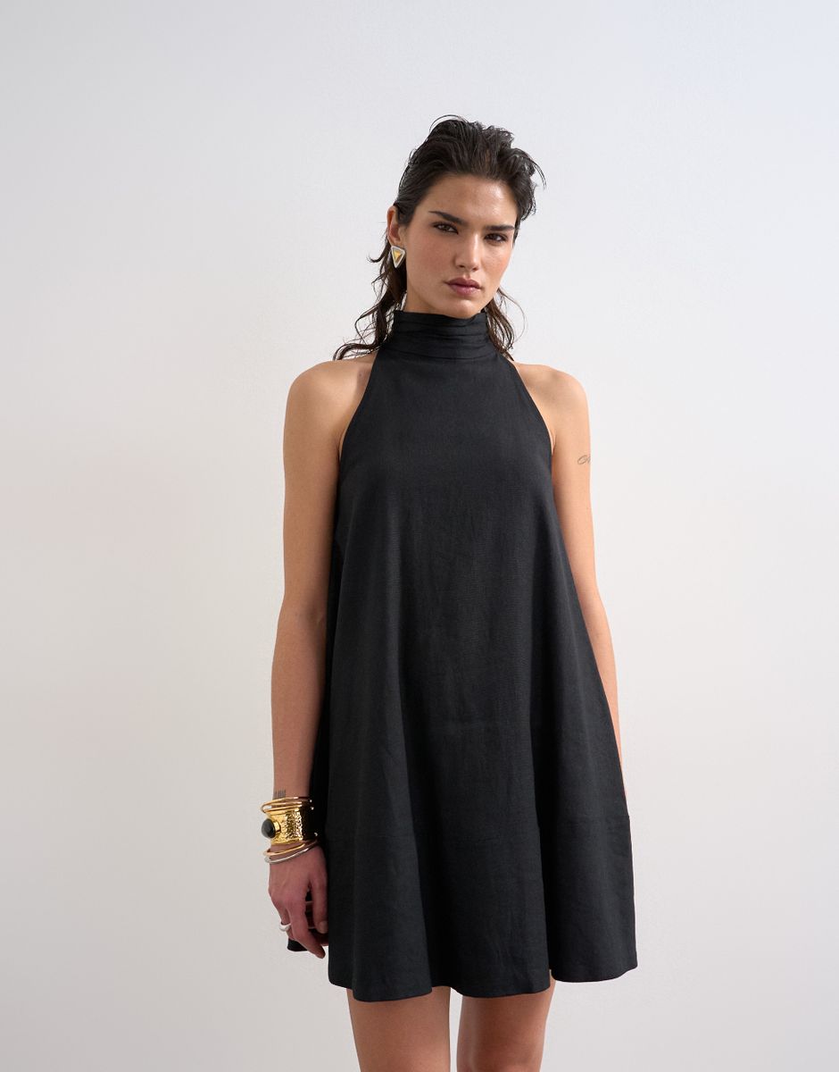 TSSARA SL TRAPEZE MINI DRESS WVN