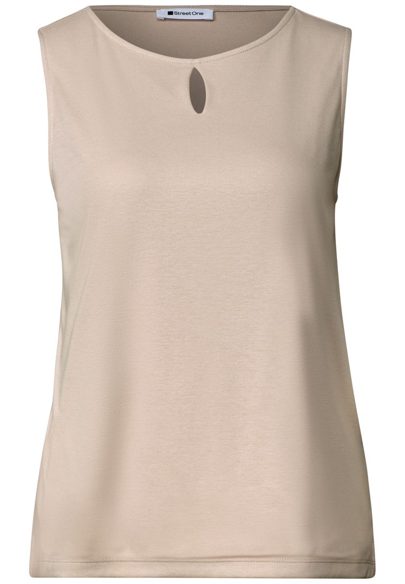 Top mit Rundhals und Cut-Out-Detail
