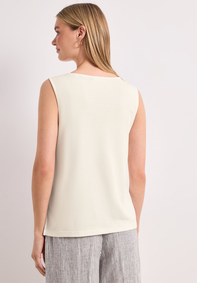 Top mit Rundhals und Cut-Out-Detail