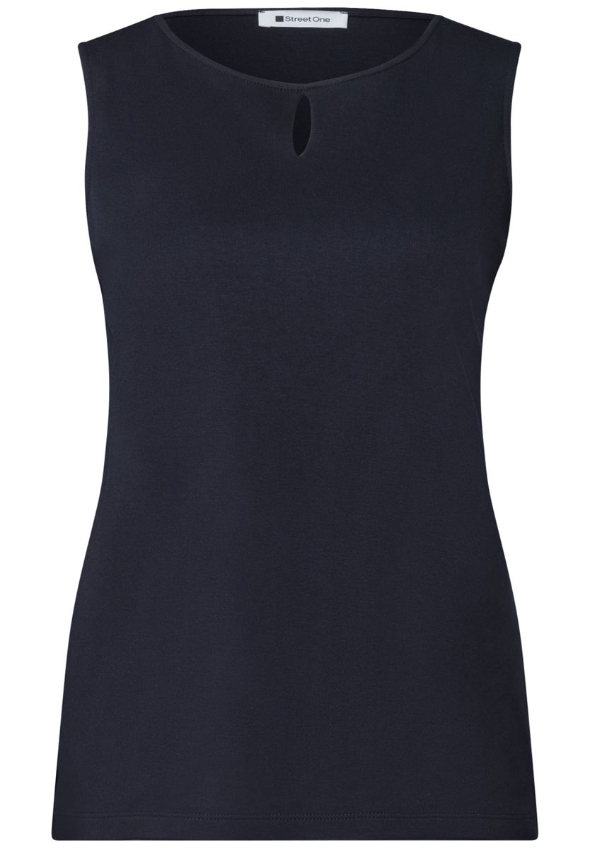 Top mit Rundhals und Cut-Out-Detail