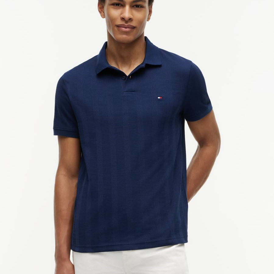 VERTICAL TONAL STRIPE REG POLO