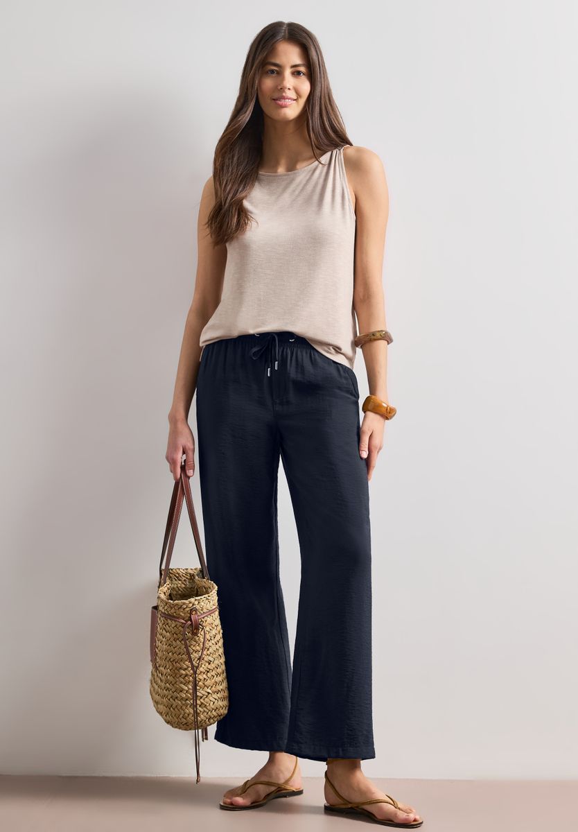 High Waist Wide Leg Hose im Loose Fit