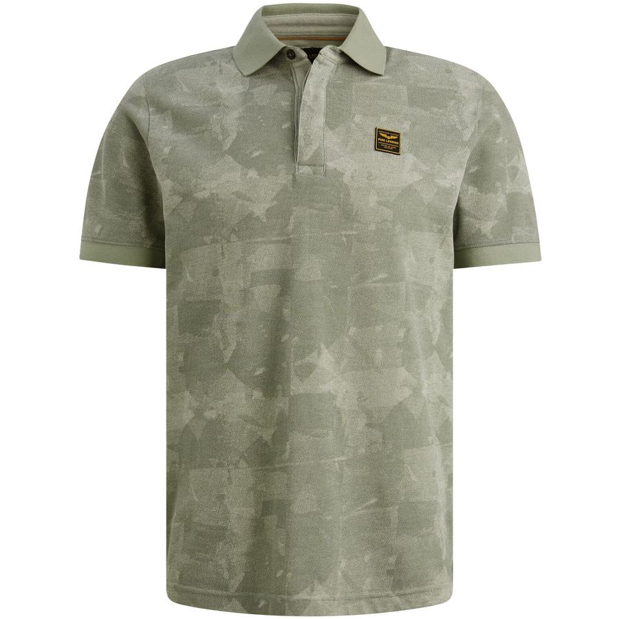 printed two tone pique