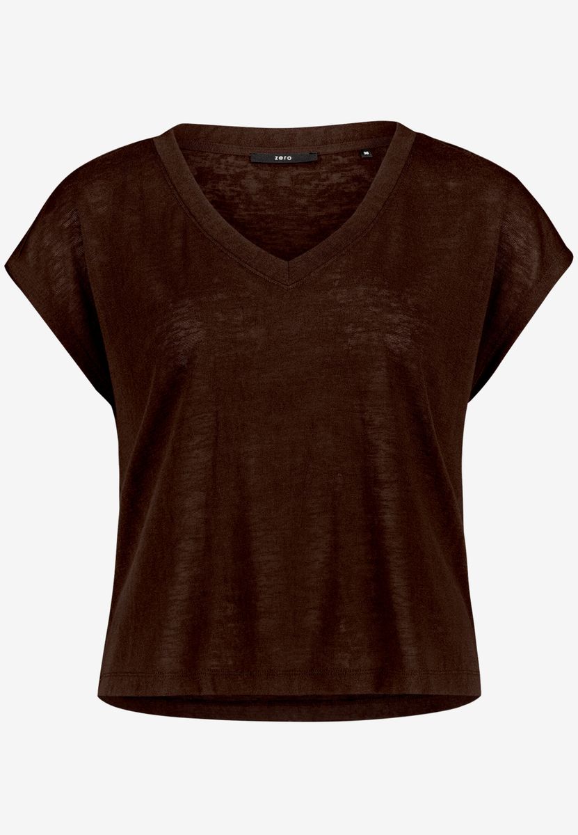 Basic-T-Shirt mit V-Ausschnitt