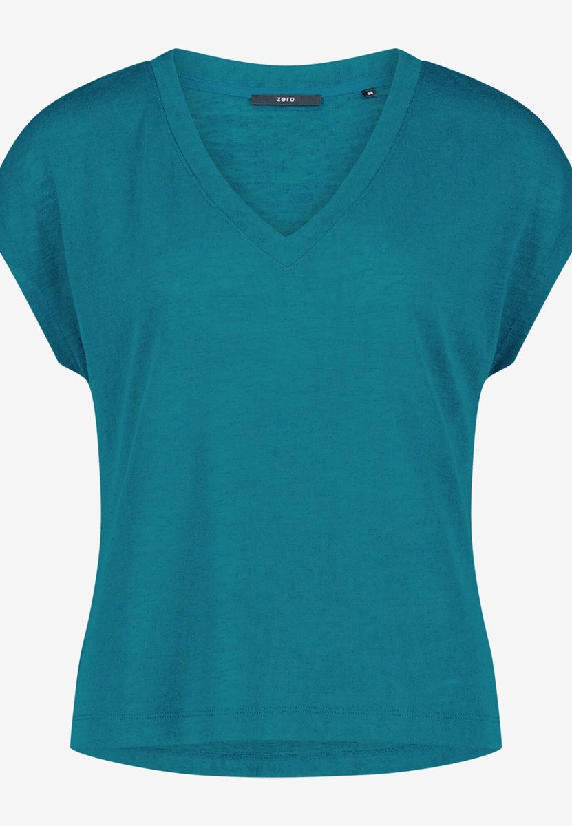 Basic-T-Shirt mit V-Ausschnitt