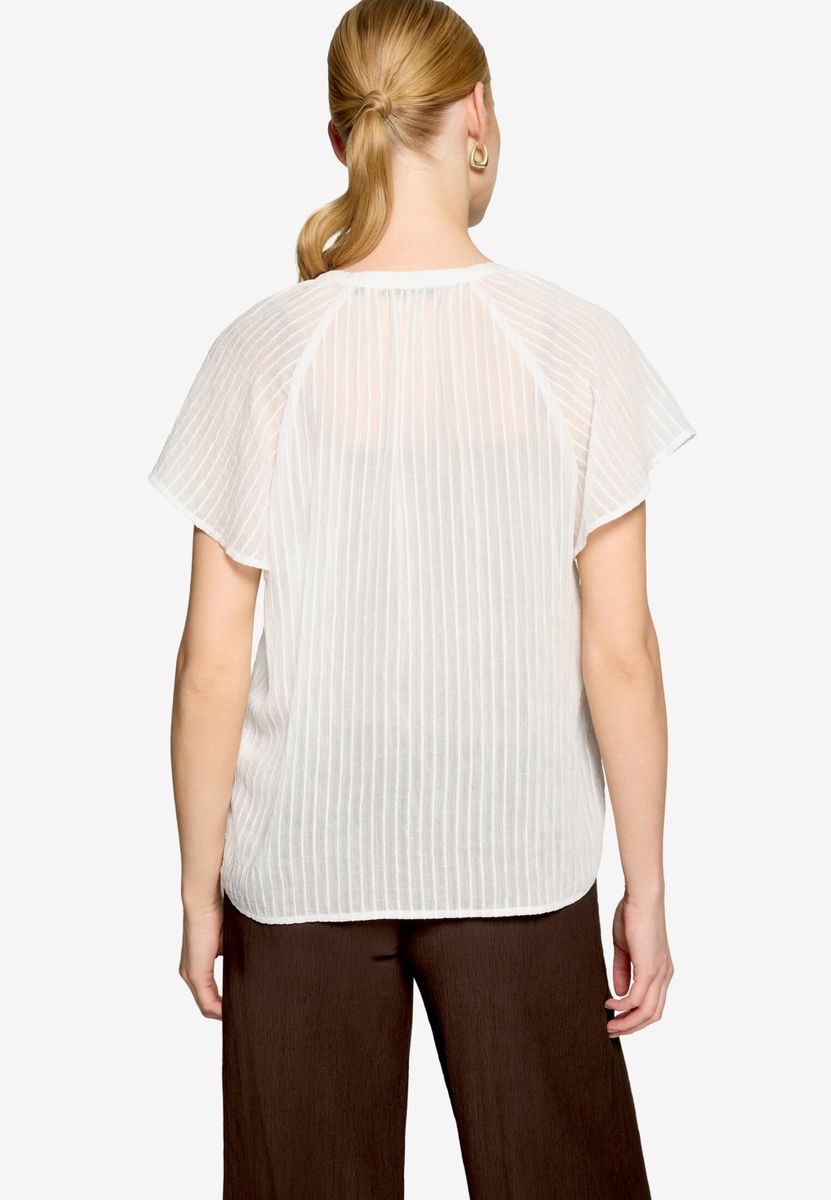 Bluse transparent mit V-Ausschnitt