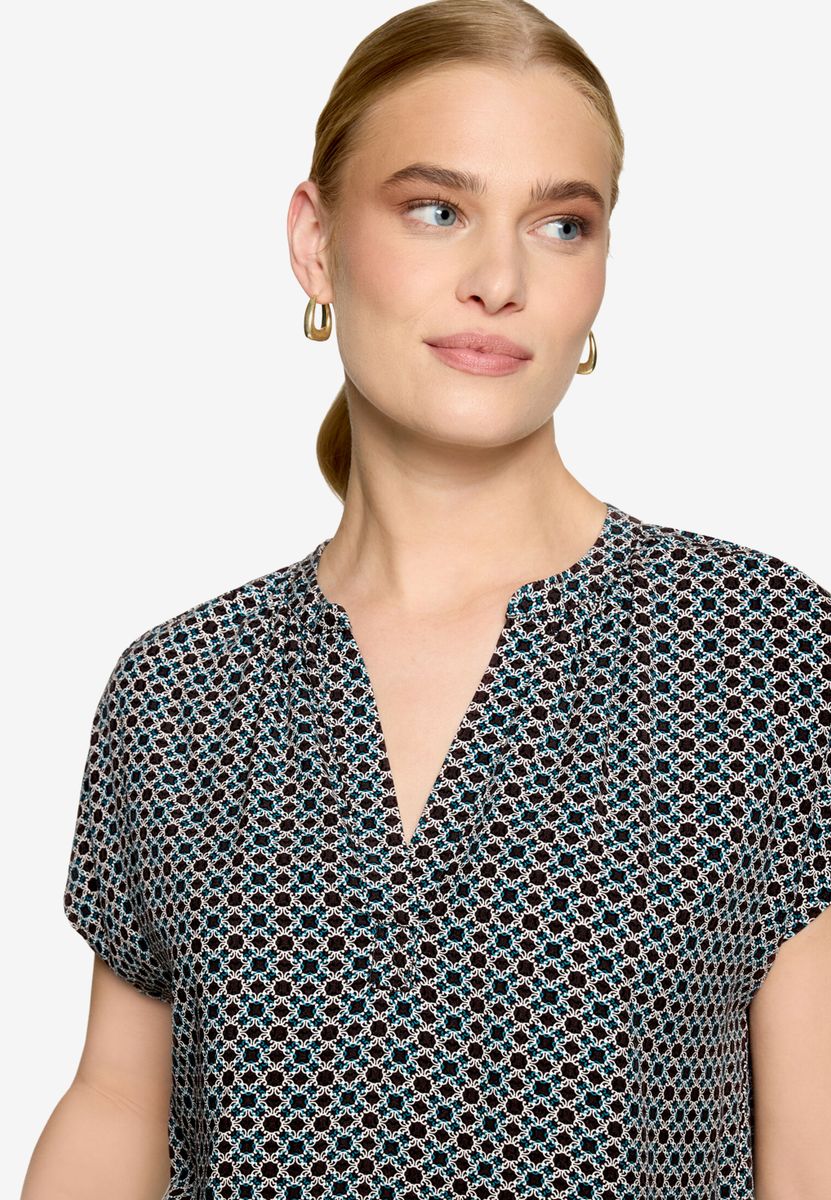Blusenshirt mit grafischem Muster
