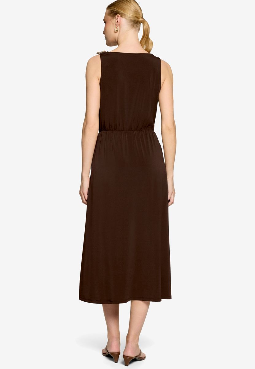 Midikleid tailliert mit Wasserfallausschnitt