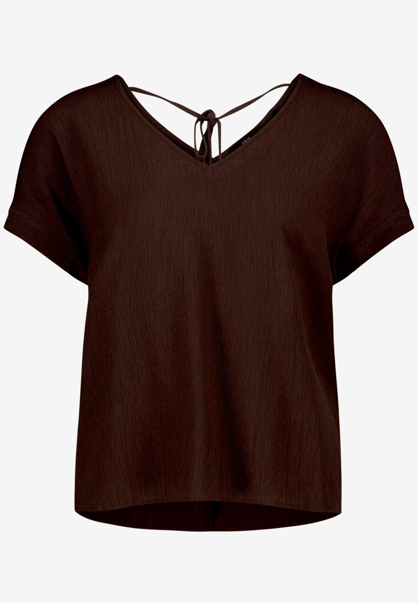 T-Shirt mit V-Ausschnitt und Bindedetail