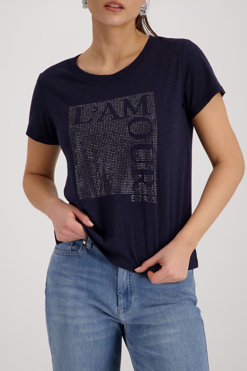 T-Shirt mit Strasssteinen