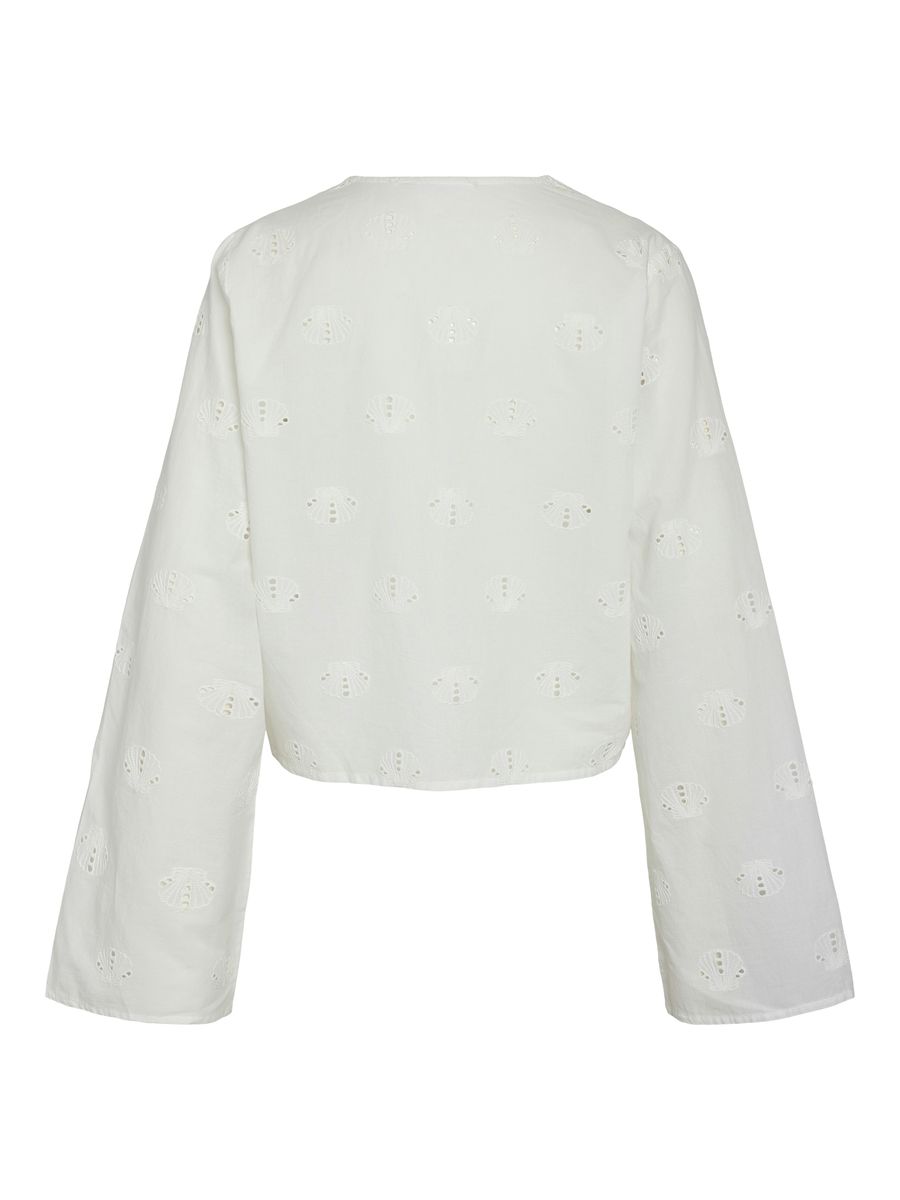 NMASHLEY L/S TIE V-NECK SHIRT WVN