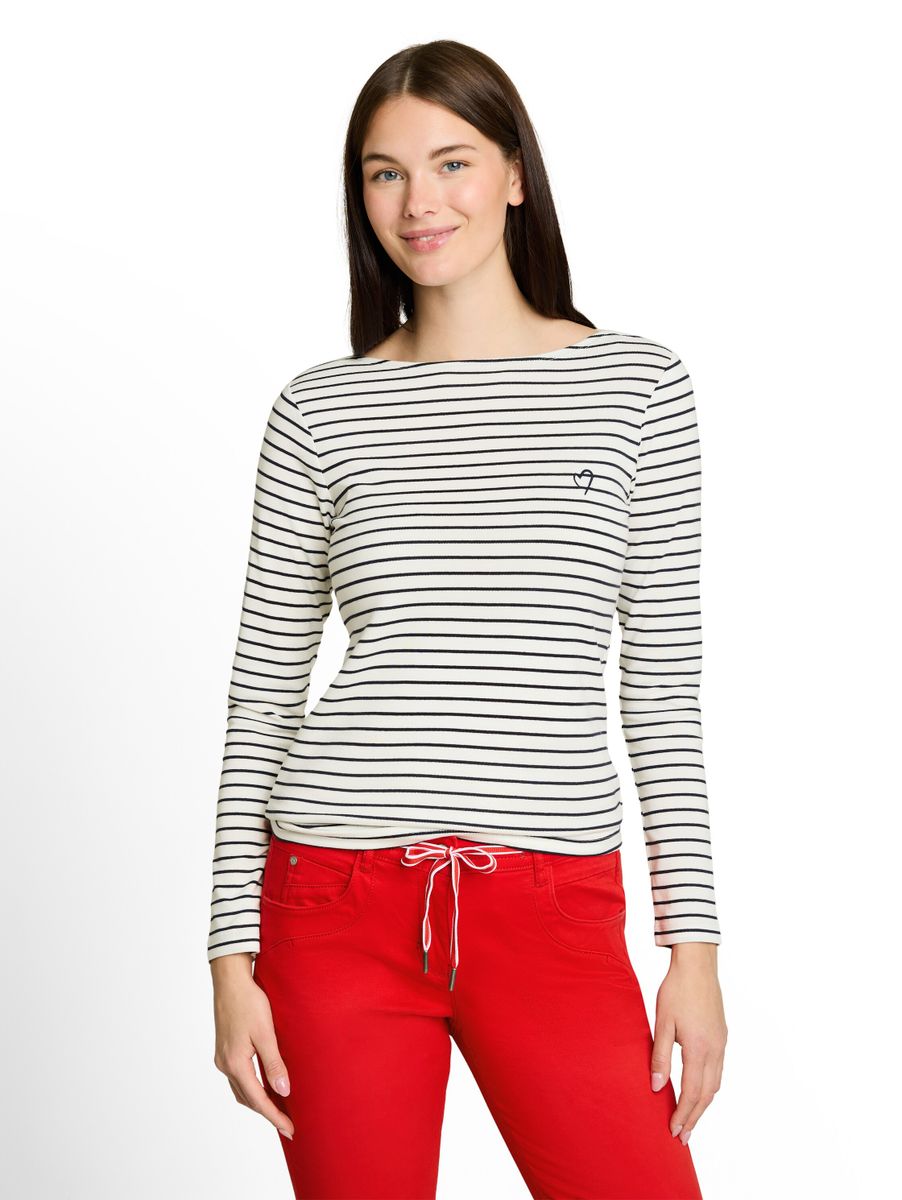 Langarmshirt mit Streifenmuster