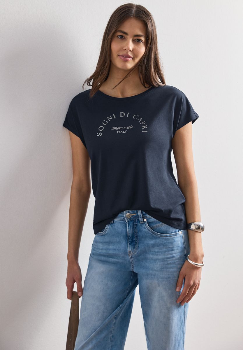 Dropped Shoulder Shirt mit Rundhals