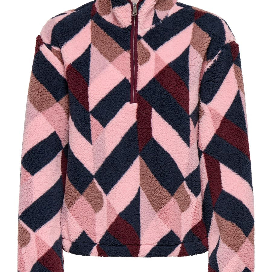 ONLNEW DALLAS L/S HIGHNECK ZIP SWT NOOS