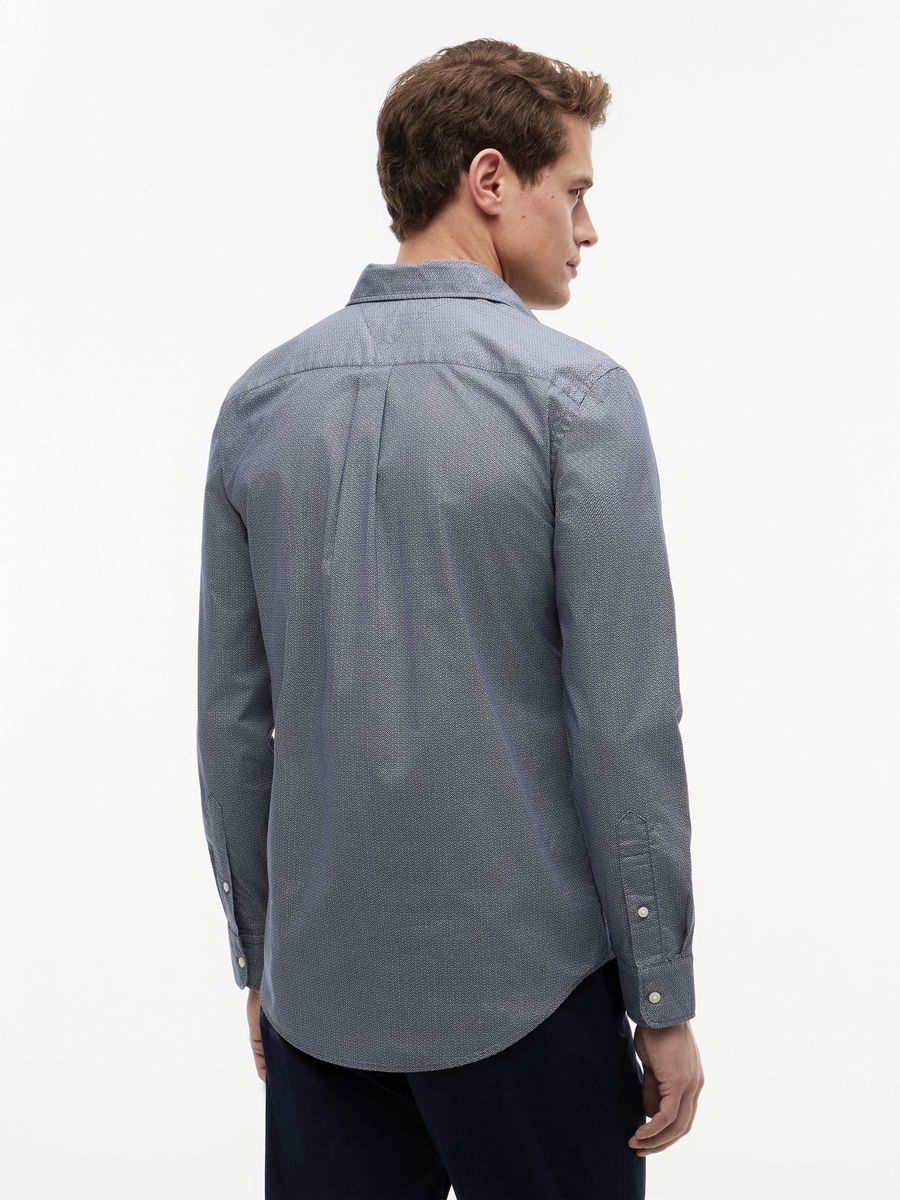 FLEX POPLIN SMALL PRINT SHIRT