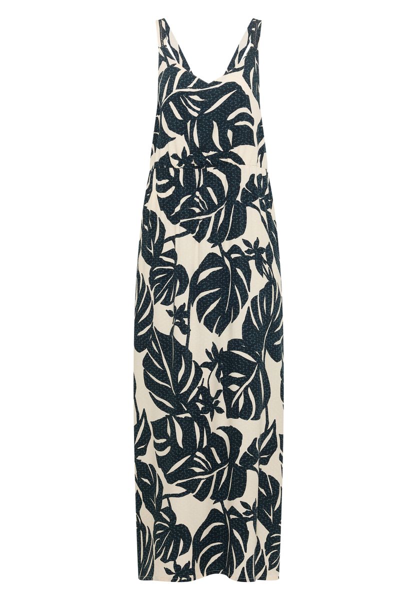 Maxikleid mit V-Neck und Print