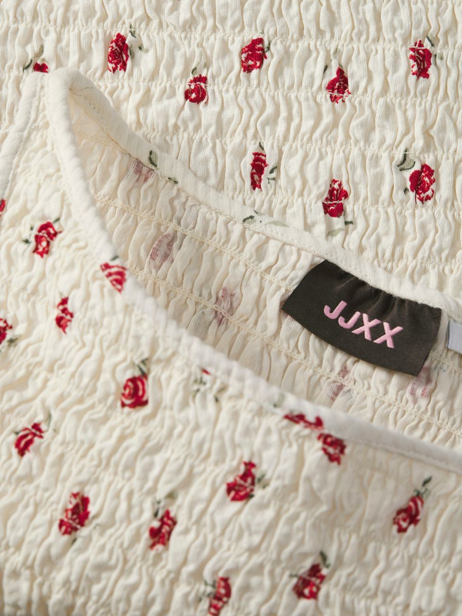 JXZOE SEERSUCKER FULL SMOCK TOP WVN LN
