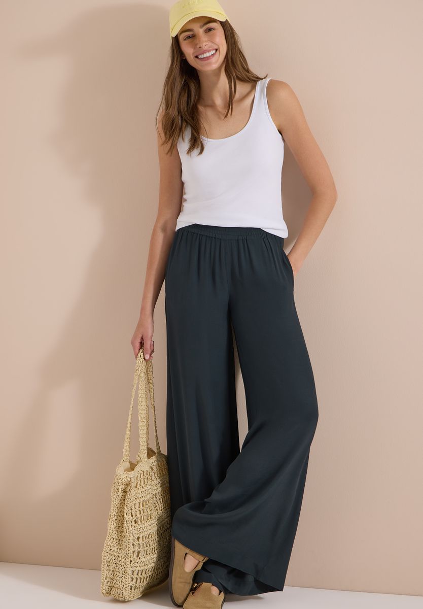 EOS_Wide Leg Crepe Viscose Sol