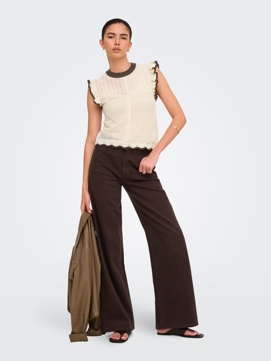 JDYVIOLET S/L FRILL PULLOVER KNT NOOS