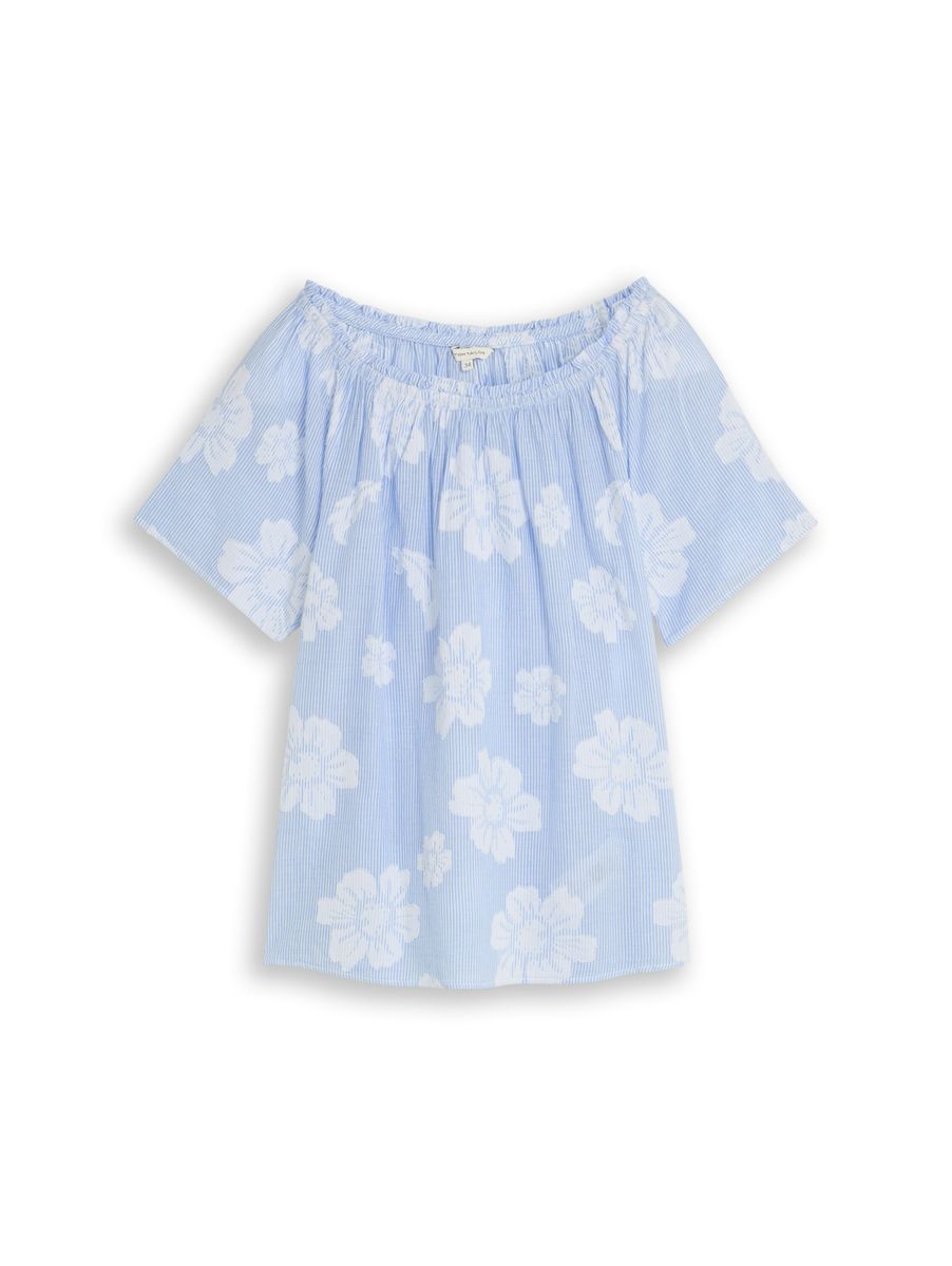Bluse mit Streifen aus Jacquard
