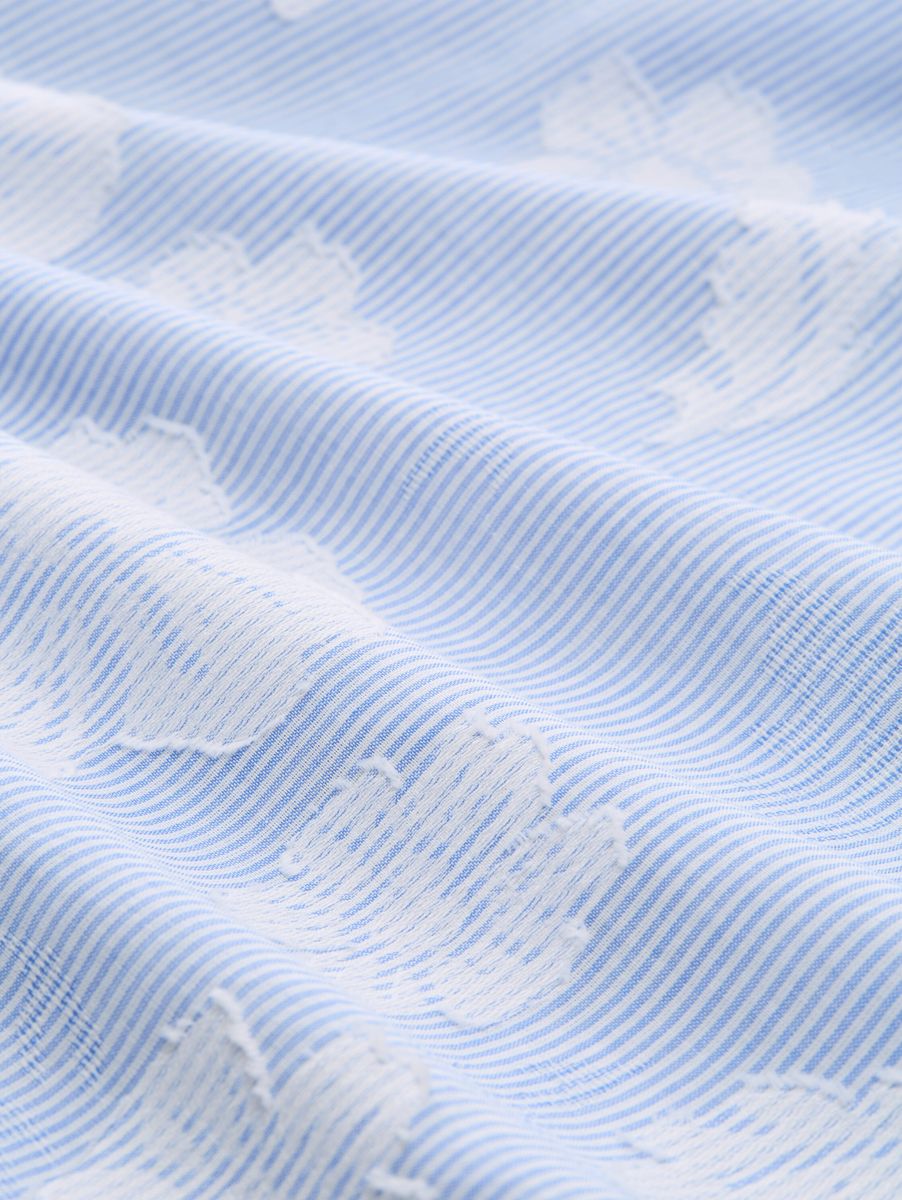 Bluse mit Streifen aus Jacquard