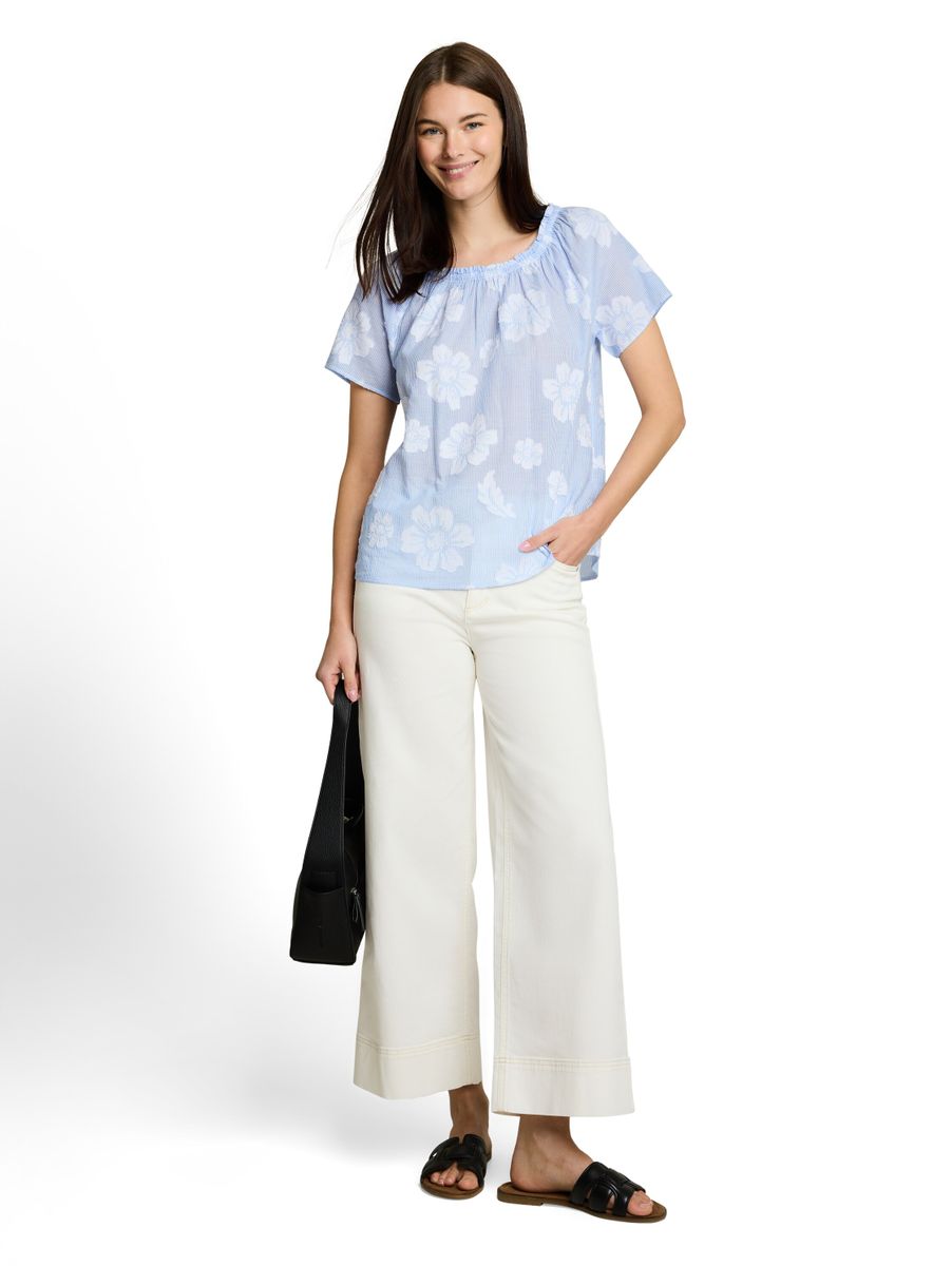 Bluse mit Streifen aus Jacquard