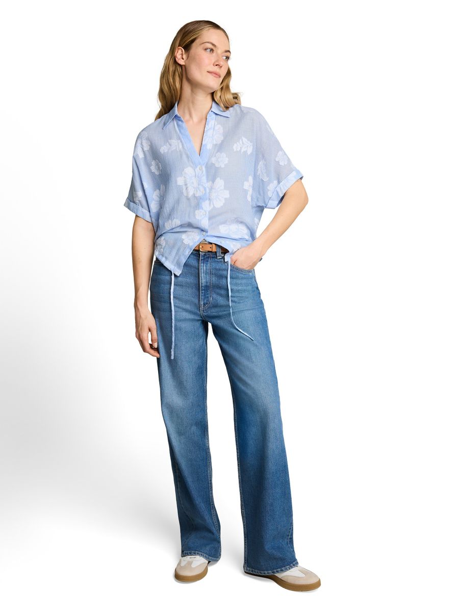 Oversize Bluse mit Blumenmuster
