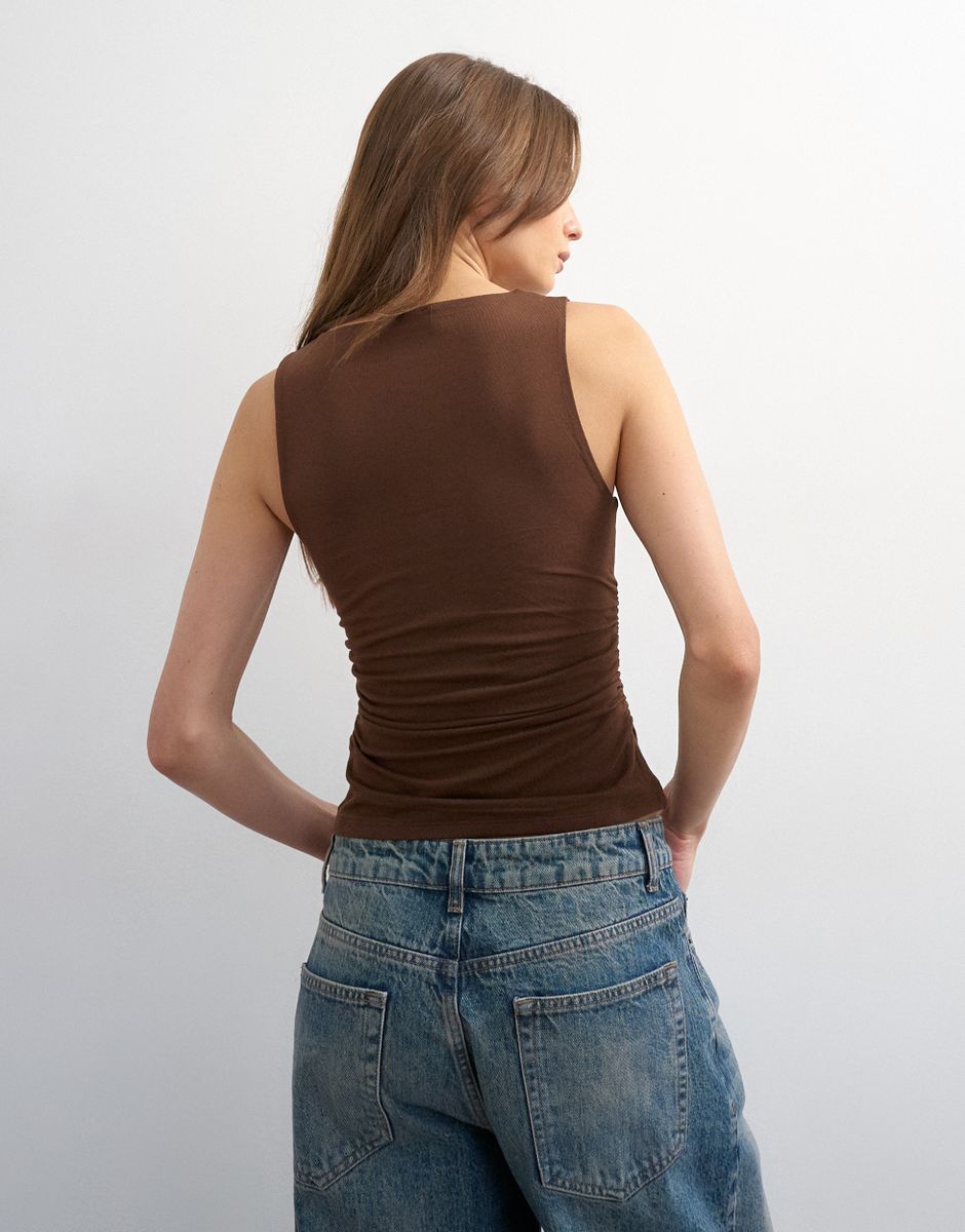 TSMINDY RUCHED TANK TOP JRS