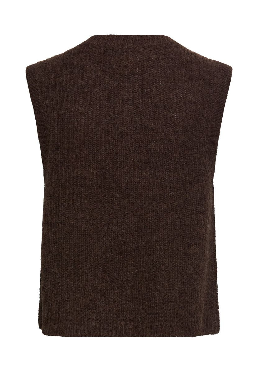 Strickweste mit Knopfleiste