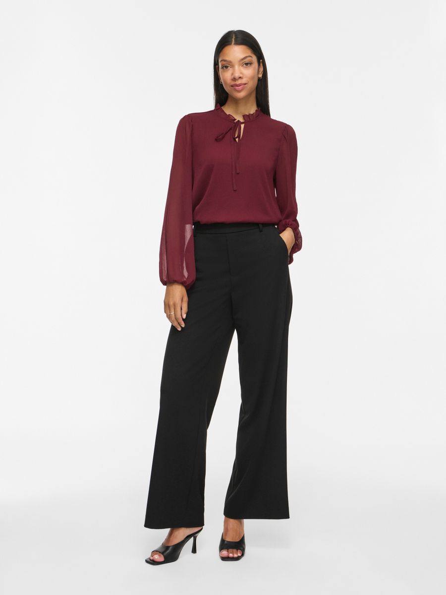 VIFALIA V-NECK TIE L/S TOP