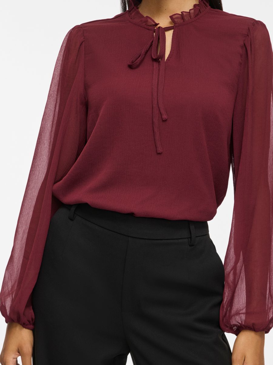 VIFALIA V-NECK TIE L/S TOP