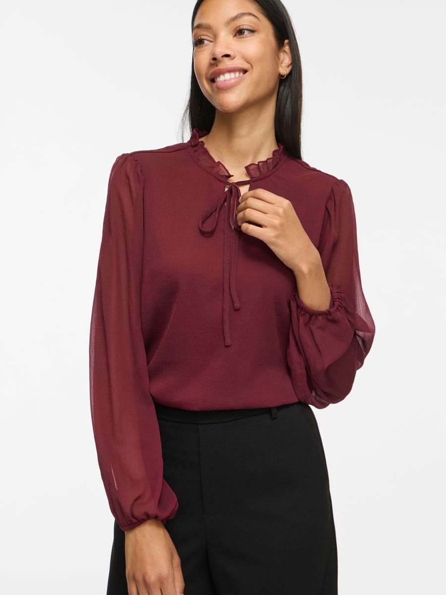 VIFALIA V-NECK TIE L/S TOP
