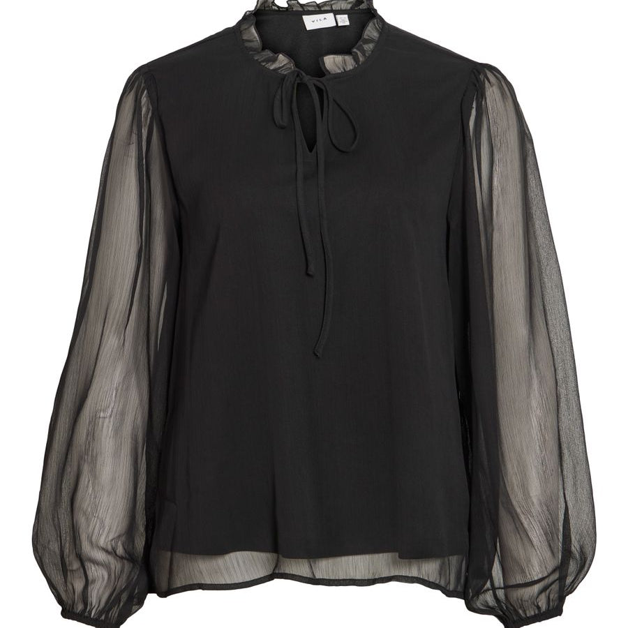 VIFALIA V-NECK TIE L/S TOP