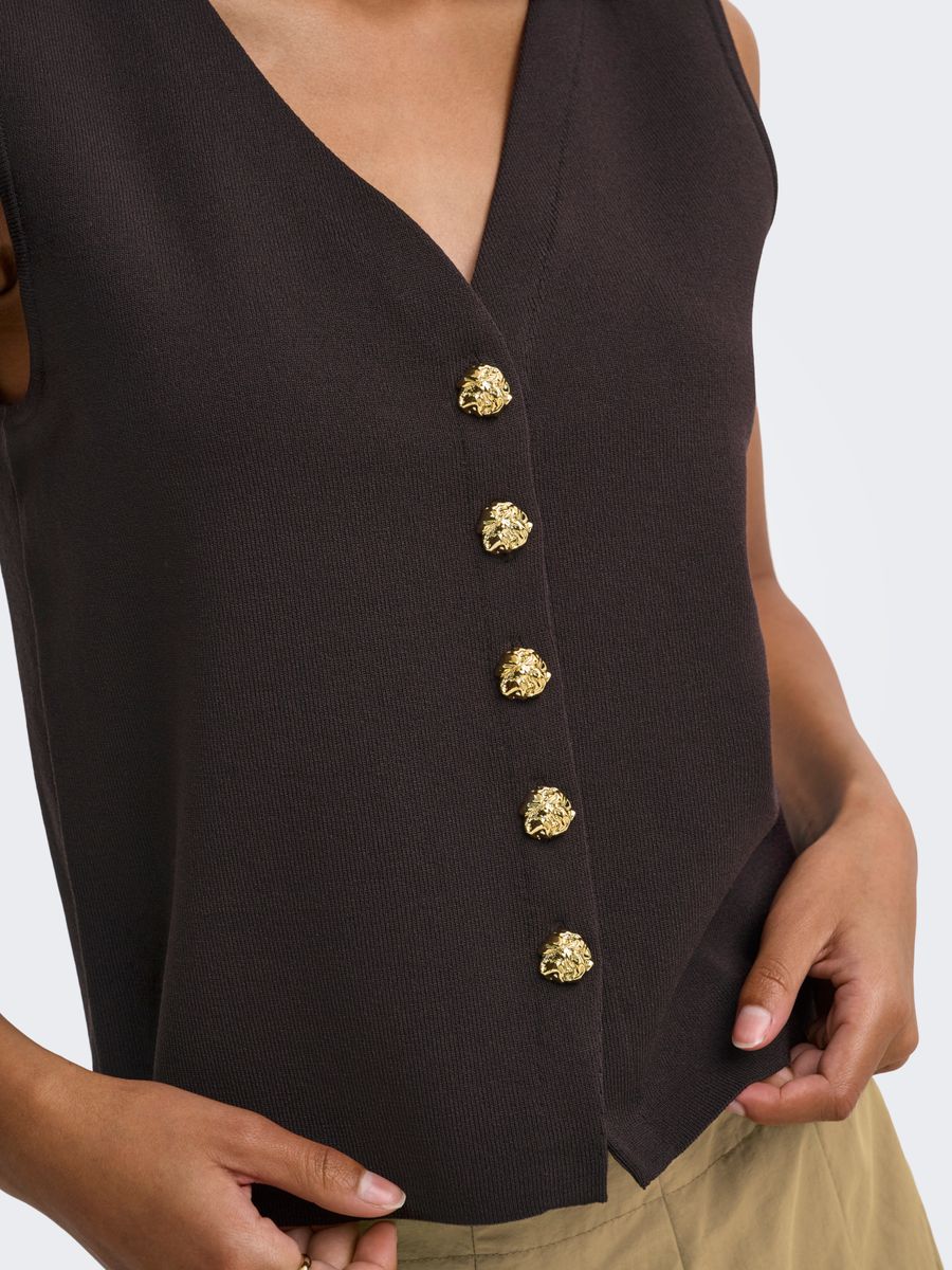 JDYASTRA S/L BUTTON VEST KNT NOOS