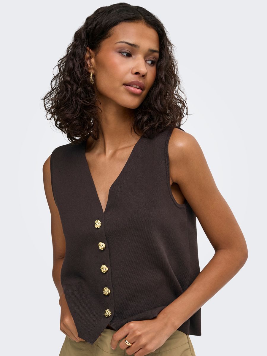 JDYASTRA S/L BUTTON VEST KNT NOOS