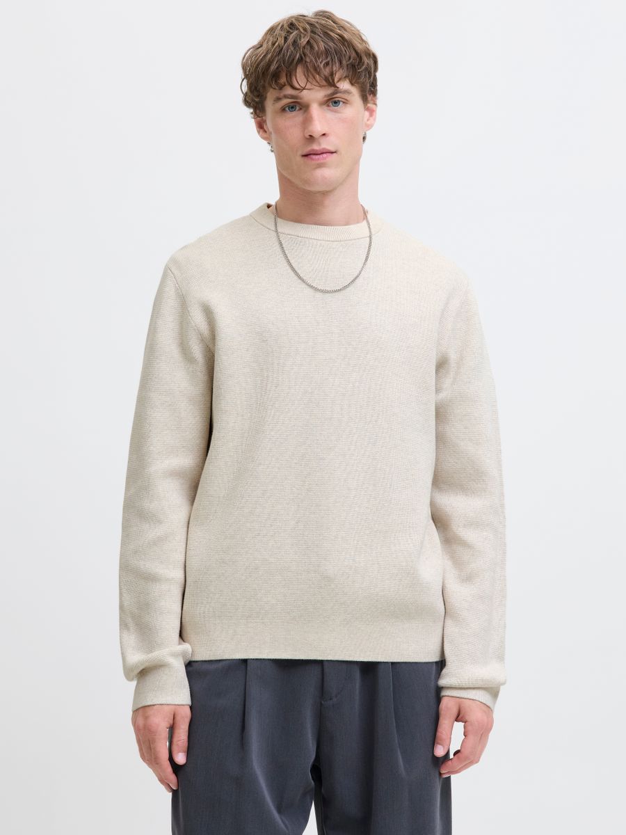 JPRBLAMILANO STITCH KNIT CREW NECK SN