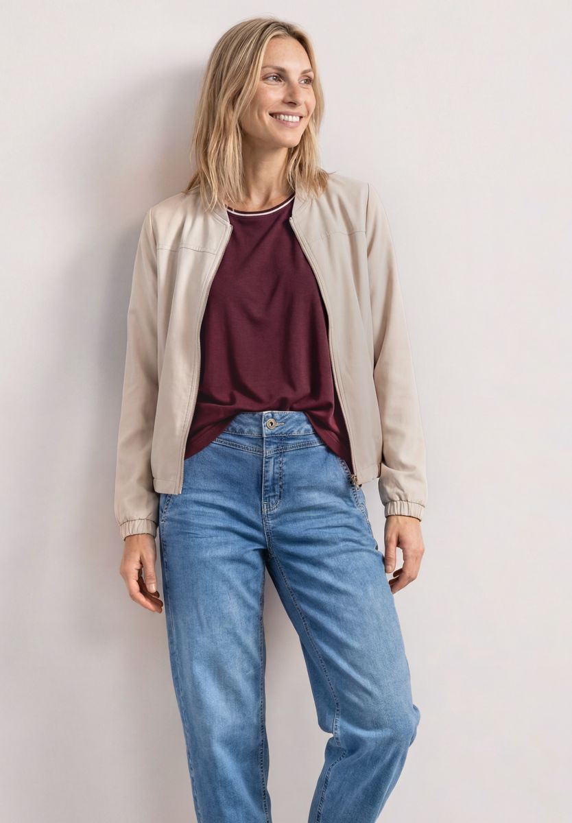 Langarm Blouson mit Zipper
