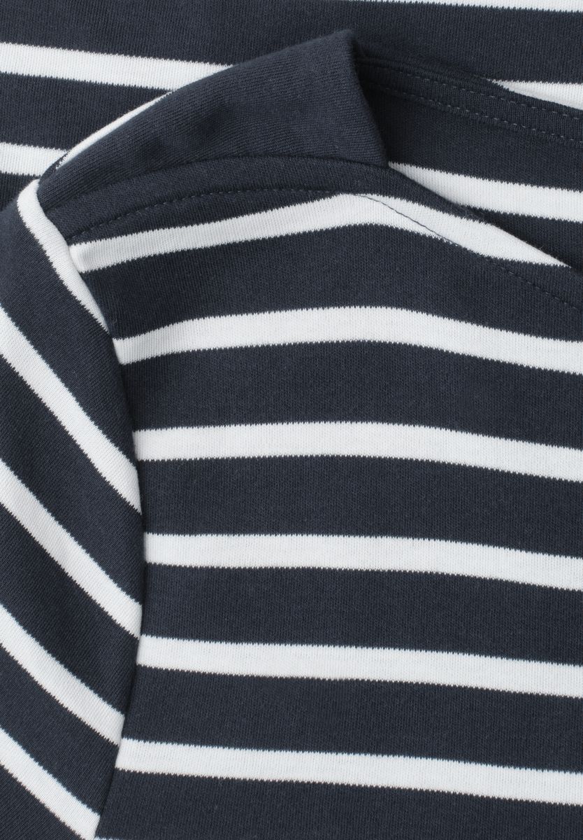 T-Shirt mit Boat Neck und Streifen