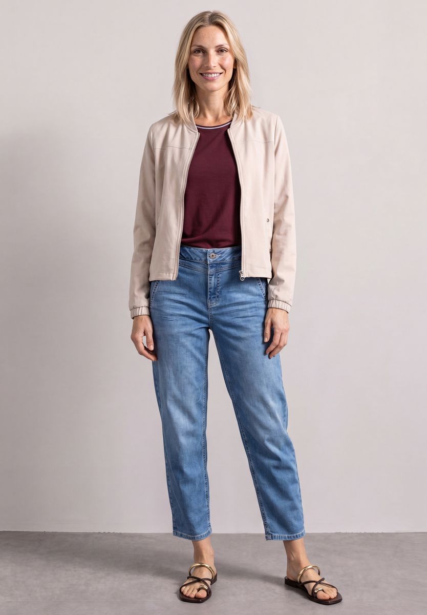 Langarm Blouson mit Zipper